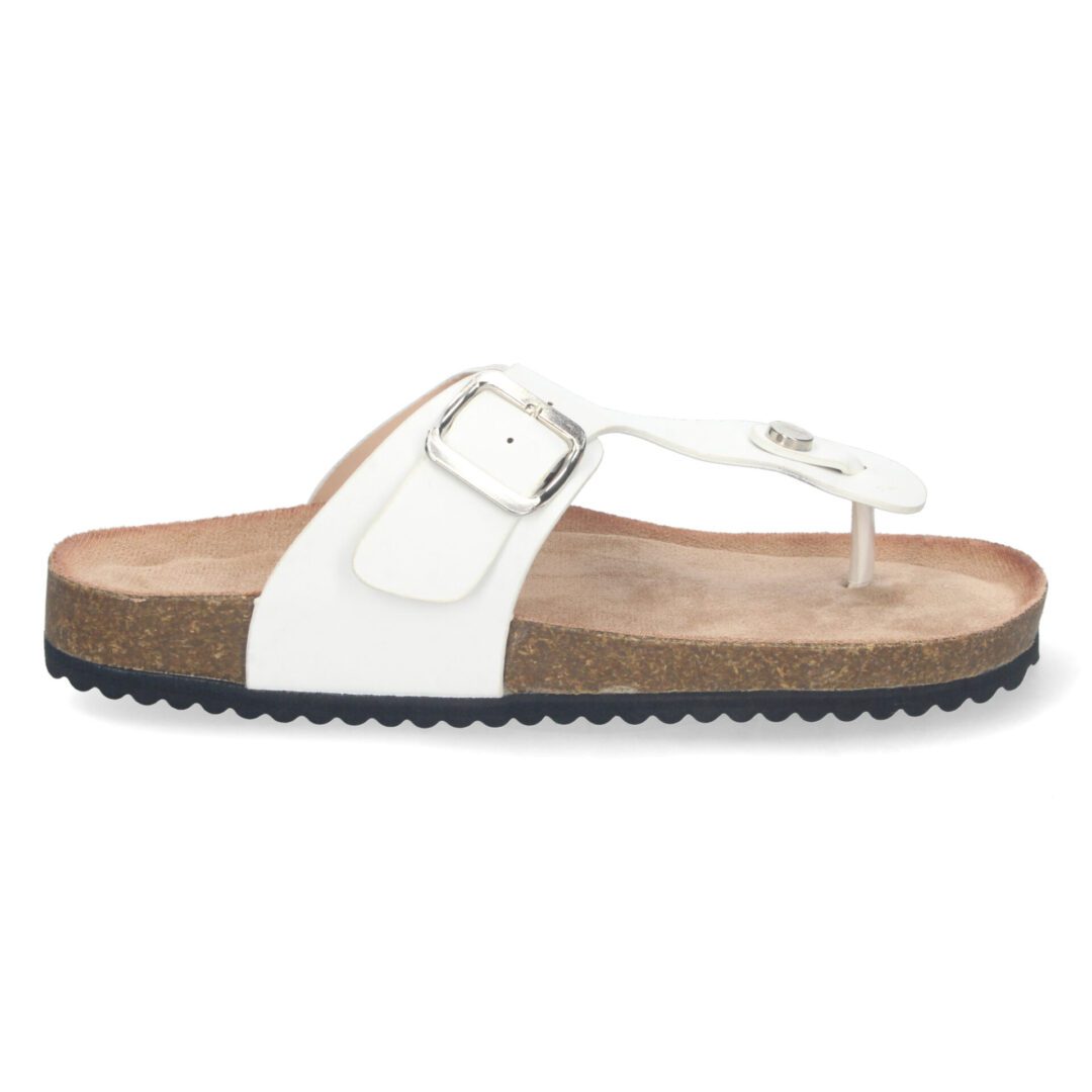 Sandalias anatómicas blancas corcho - Imagen 3