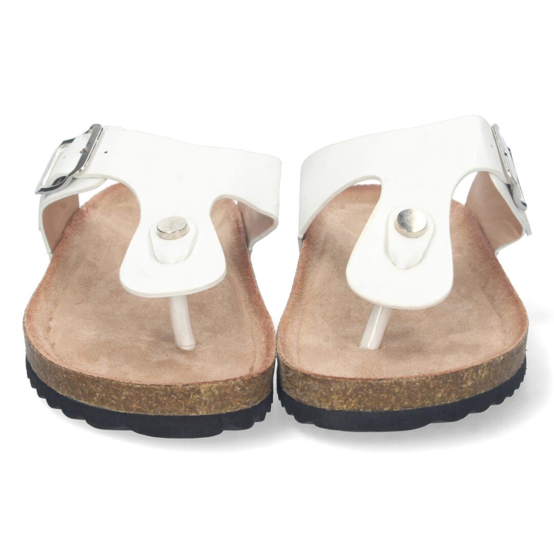 Sandalias anatómicas blancas corcho - Imagen 4