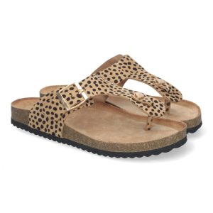 Sandalias beige estilo esclava lunares