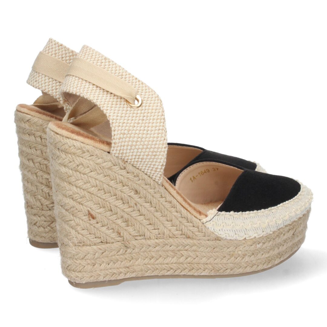 Cuña plataforma negra cordones - Imagen 5