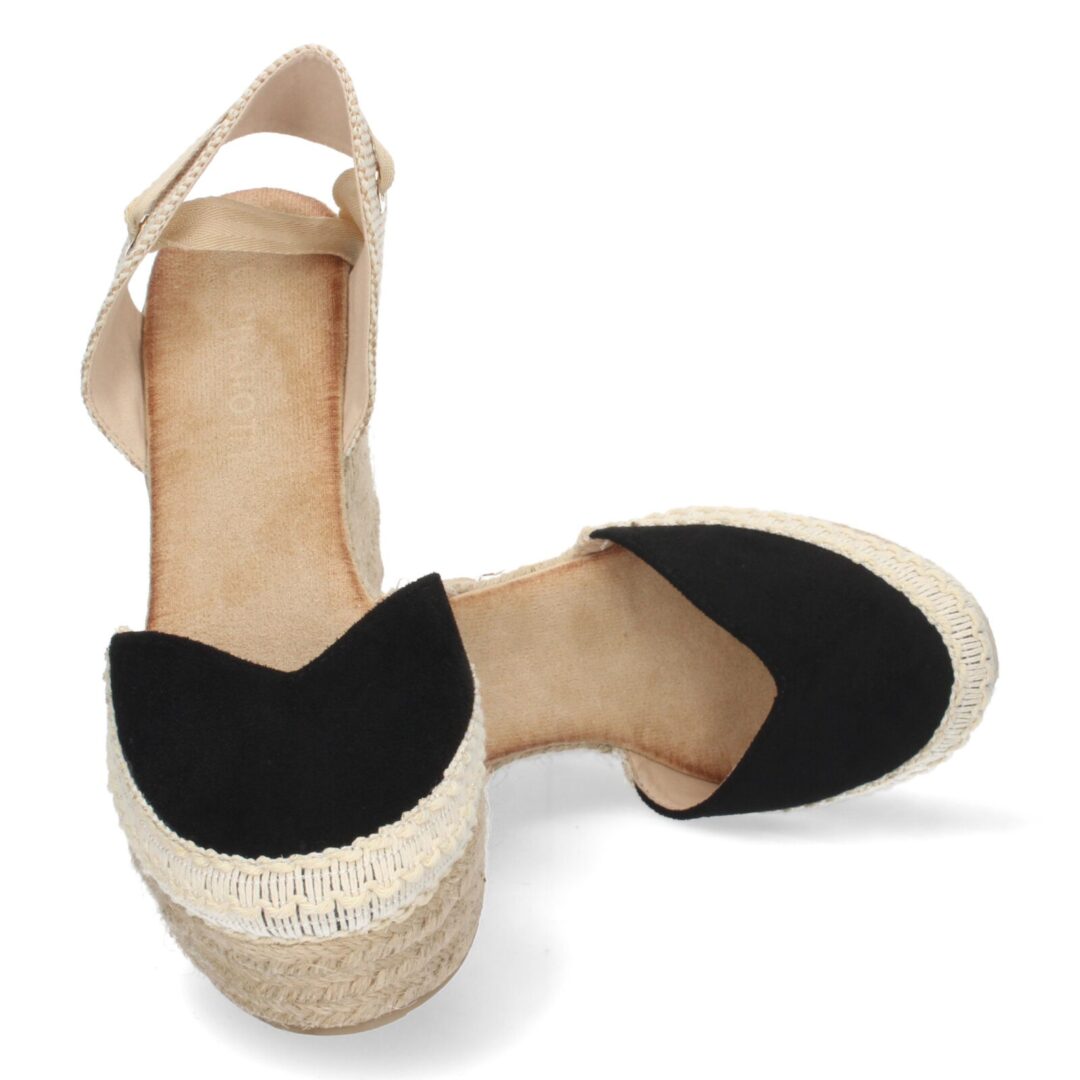 Cuña plataforma negra cordones - Imagen 6