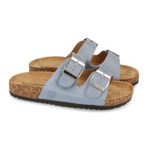 Sandalias azules de doble hebilla Buonarotti