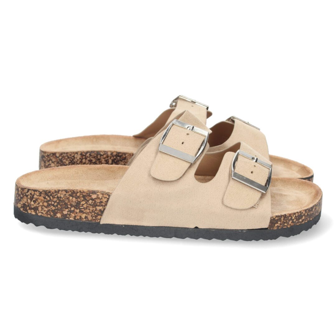 Sandalias anatómicas beige hebillas - Imagen 2