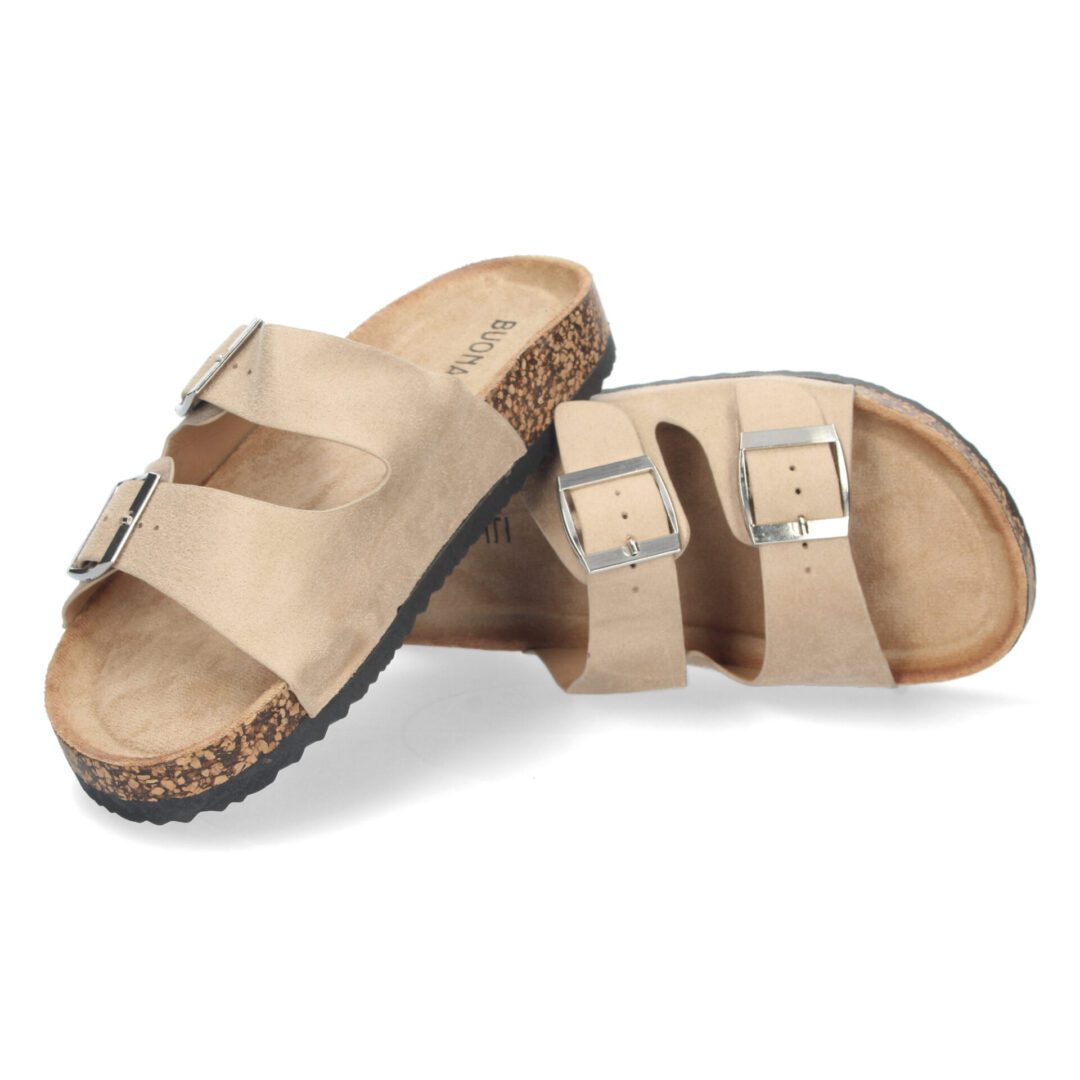 Sandalias anatómicas beige hebillas - Imagen 6
