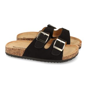 Sandalias negras doble hebilla anatómicas