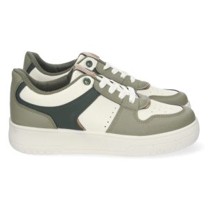 Zapatilla plataforma army verde gris