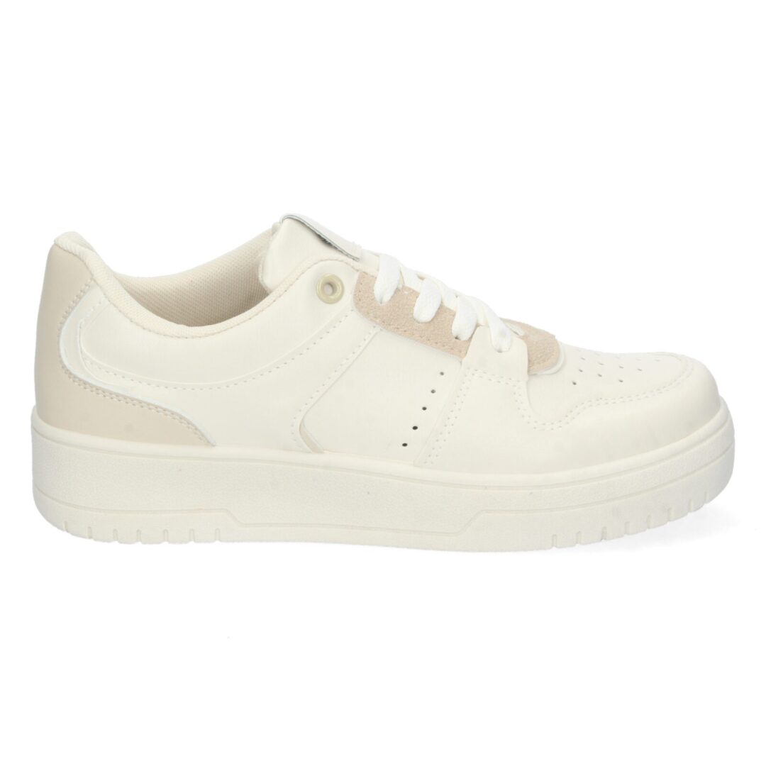 Zapatilla deportiva blanca plataforma minimalista - Imagen 3
