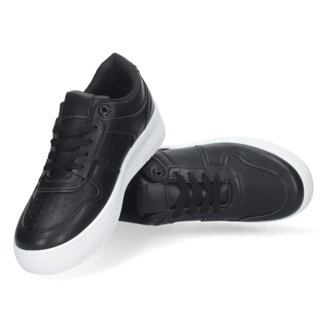 Zapatillas plataforma negras suela blanca - Imagen 6