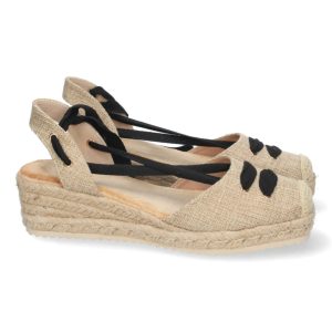 Alpargatas beige de cordones yute