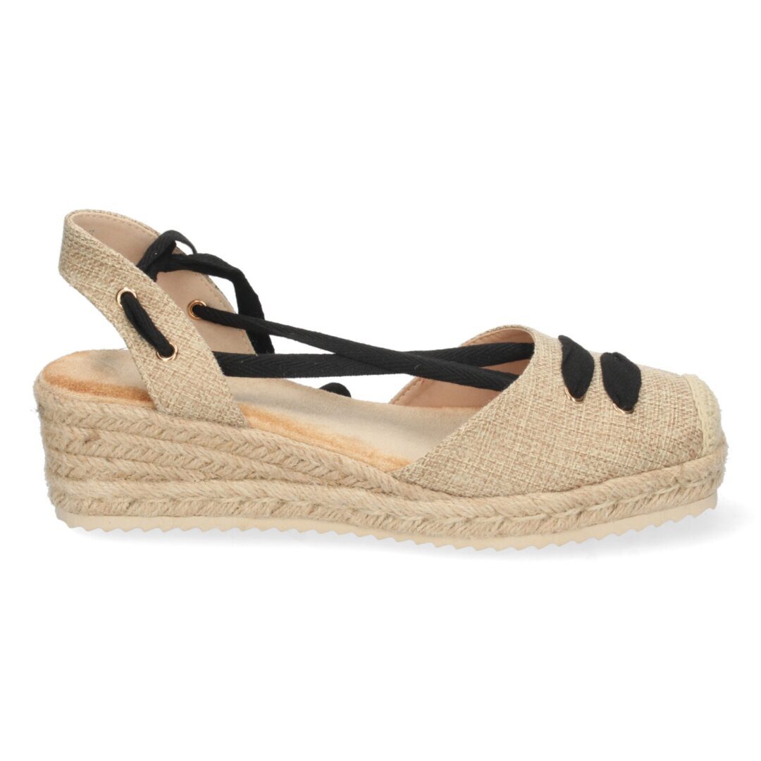 Alpargatas beige de cordones yute - Imagen 3