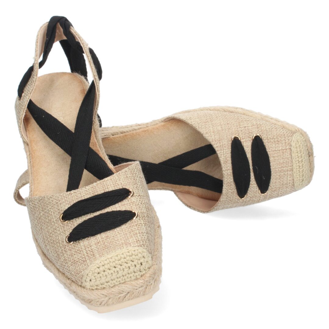 Alpargatas beige de cordones yute - Imagen 6