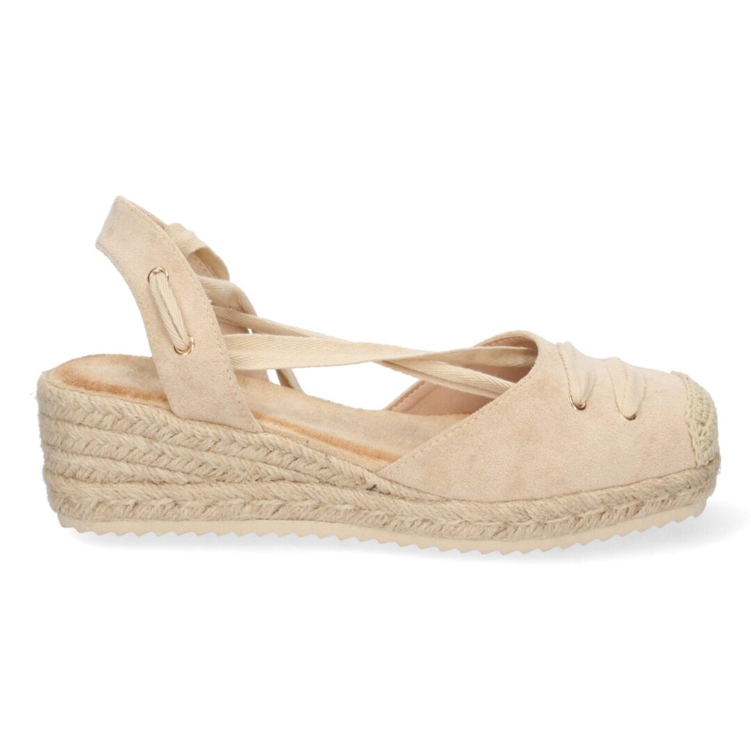 Sandalias beige con cordones trenzados - Imagen 3