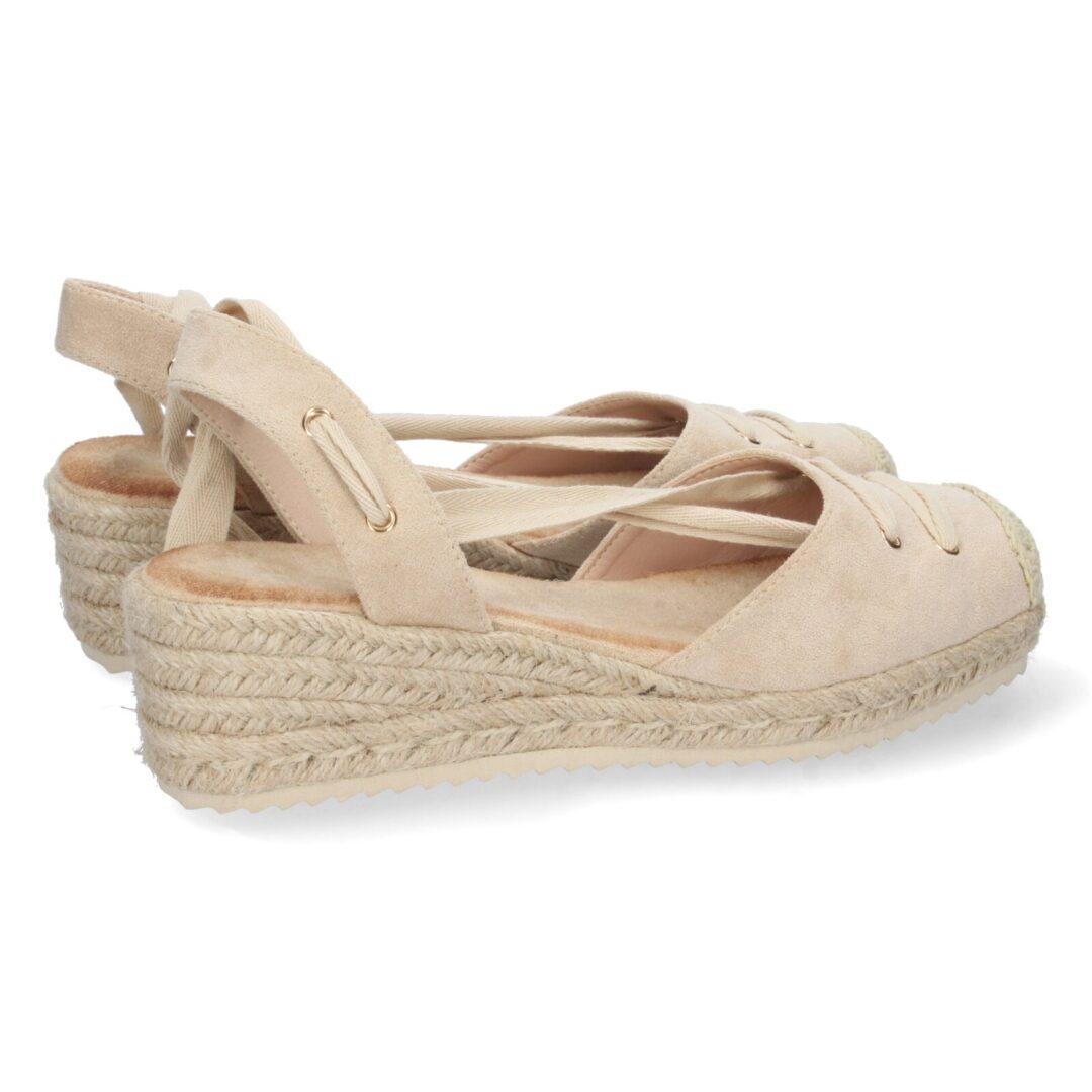 Sandalias beige con cordones trenzados - Imagen 5