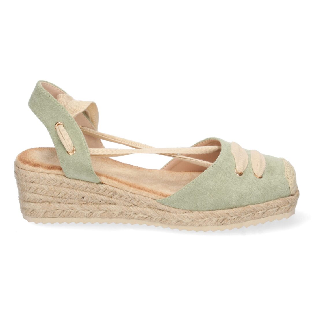Alpargata cordones yute verde - Imagen 3