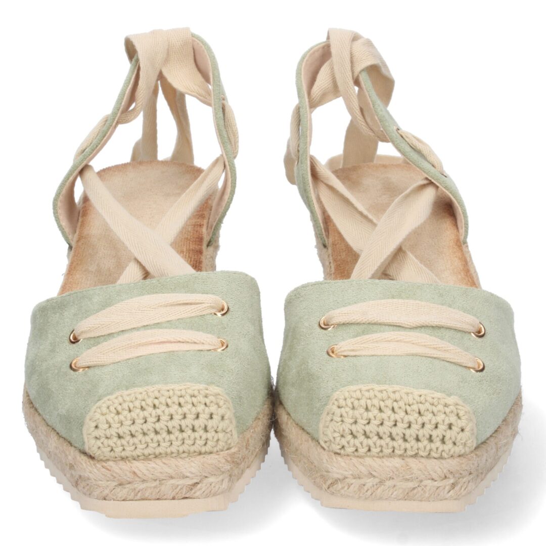 Alpargata cordones yute verde - Imagen 4
