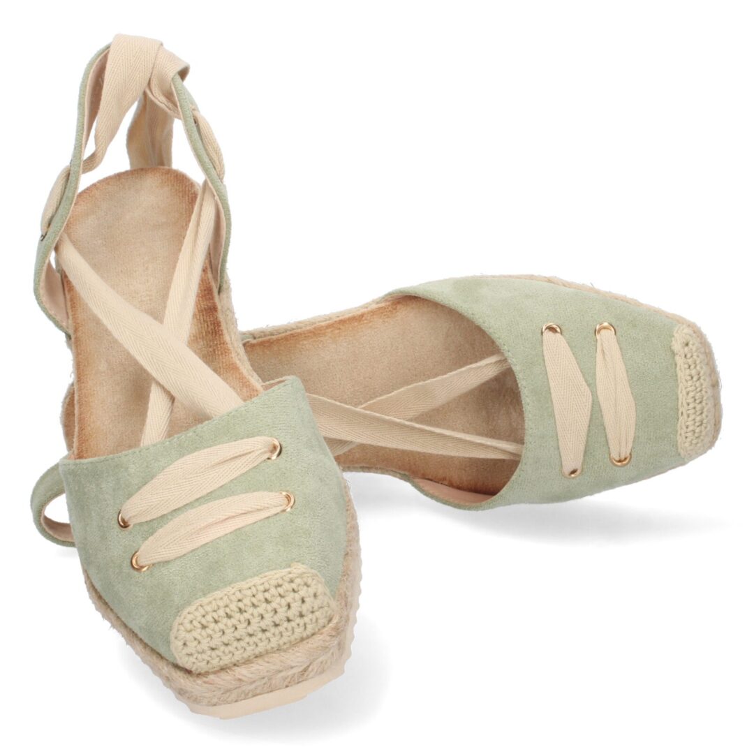 Alpargata cordones yute verde - Imagen 6
