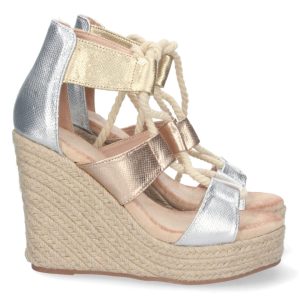 Cuña cordones entrelazados plata