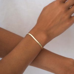 “SPLIT” pulsera plata bañada