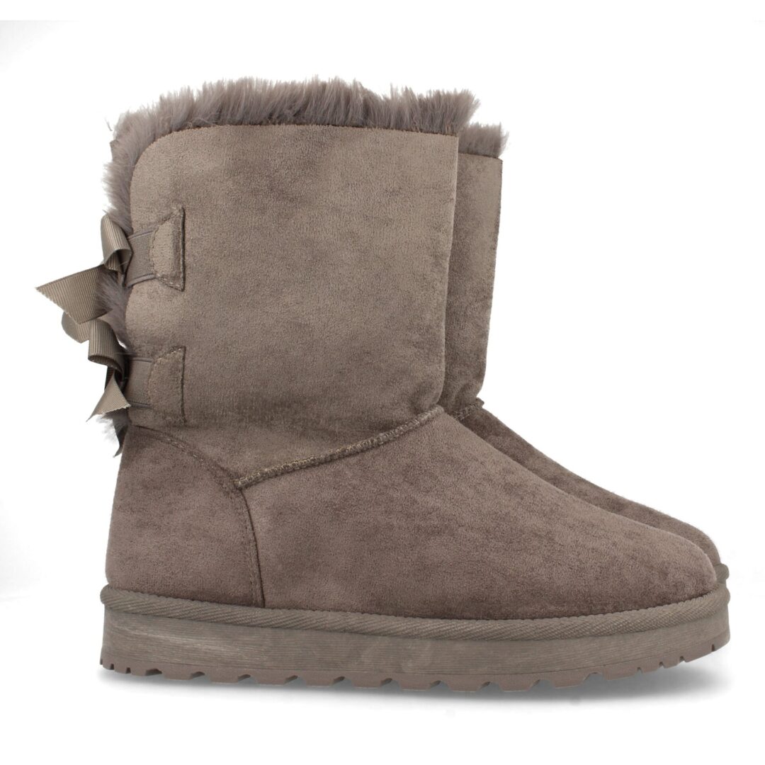 Bota de invierno gris con lazos - Imagen 2
