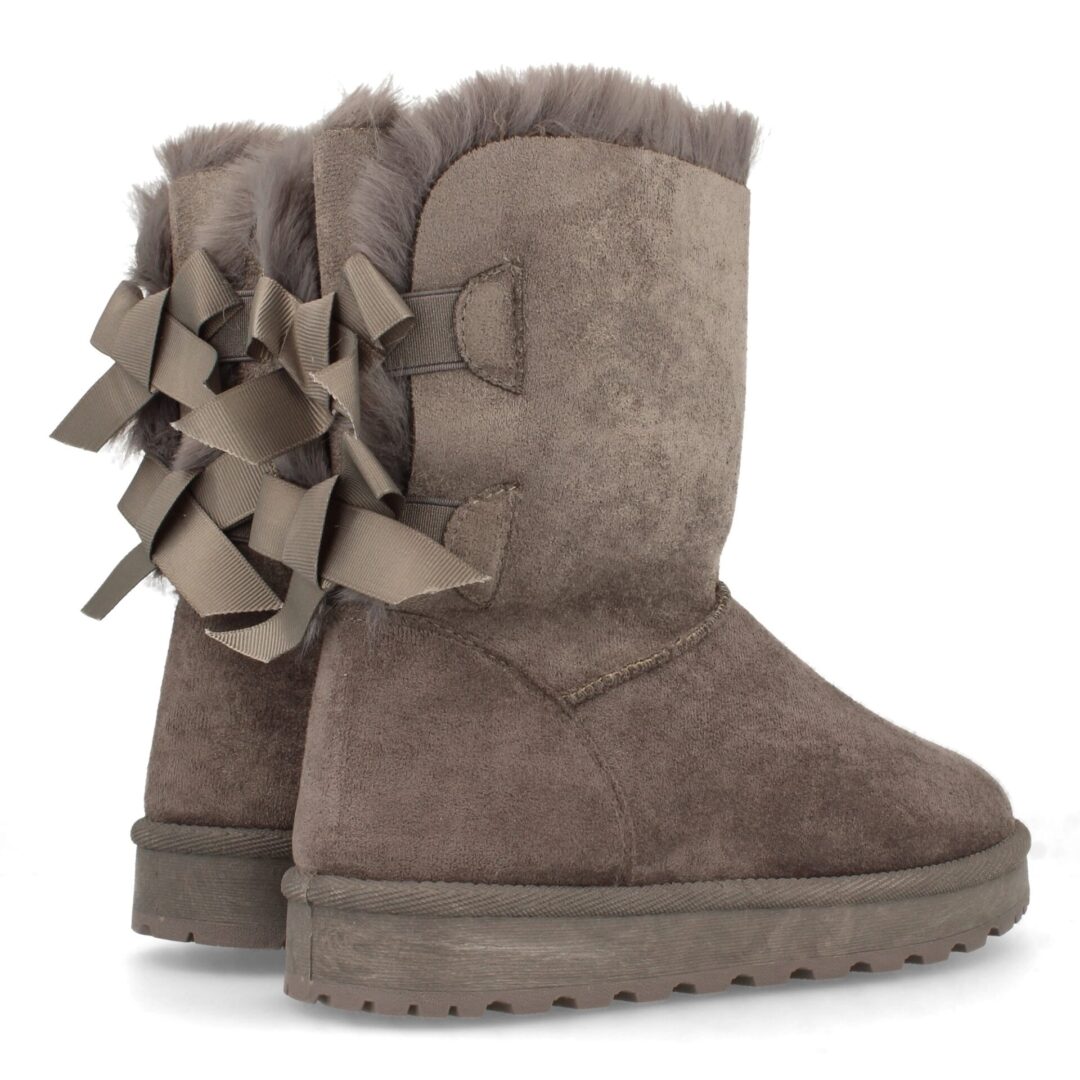 Bota de invierno gris con lazos - Imagen 5