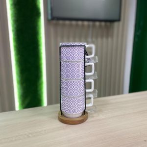 Set de tazas Apilables con Soporte