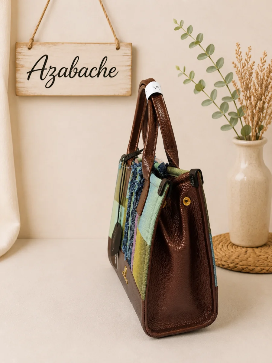 Bolso Cacharel combinado de tela y PU - Imagen 4