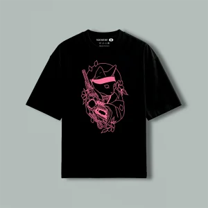 Playera Classic Oversize Gato Samurai