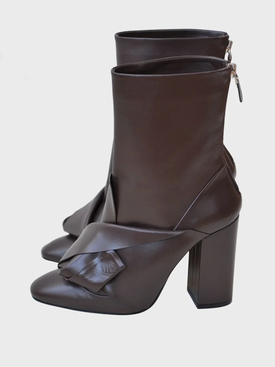 N21 botines de tacón color marrón chocolate Talla 39 Nuevos - Imagen 6