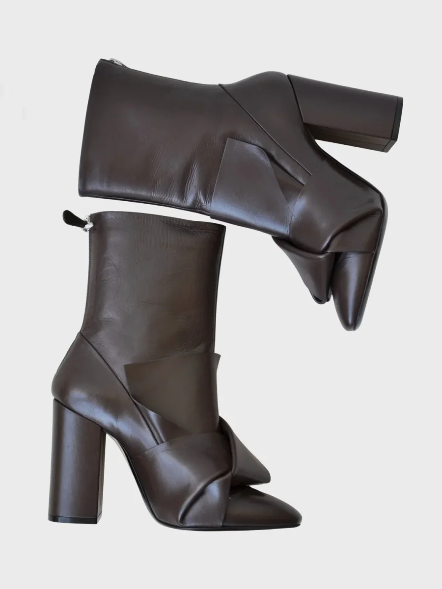 N21 botines de tacón color marrón chocolate Talla 39 Nuevos - Imagen 2
