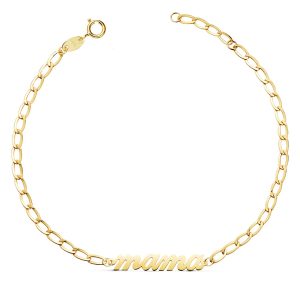 «EY MAMA» 18K PULSERA ORO AMARILLO