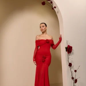 vestido largo rose
