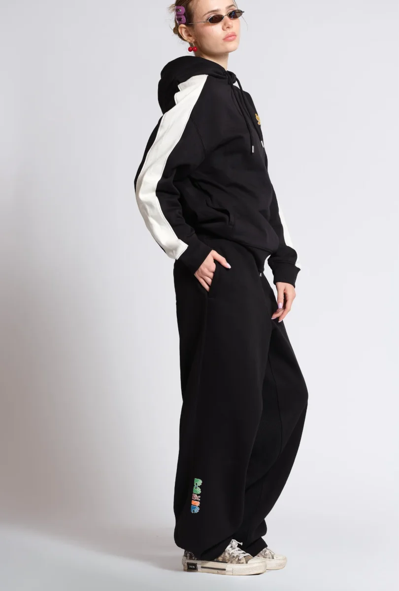 Black Onyx Wide Leg Jogger - Imagen 4