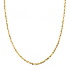 «PRAGA» Cordón Salomónico de Oro Amarillo 18K