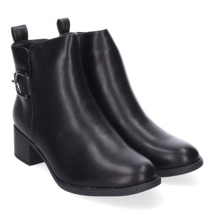 Botines con hebilla negro
