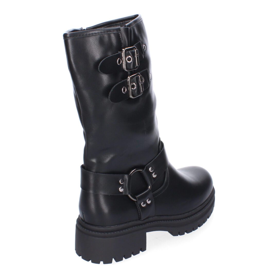 Botas Negras Estilo Biker con Hebillas - Imagen 5
