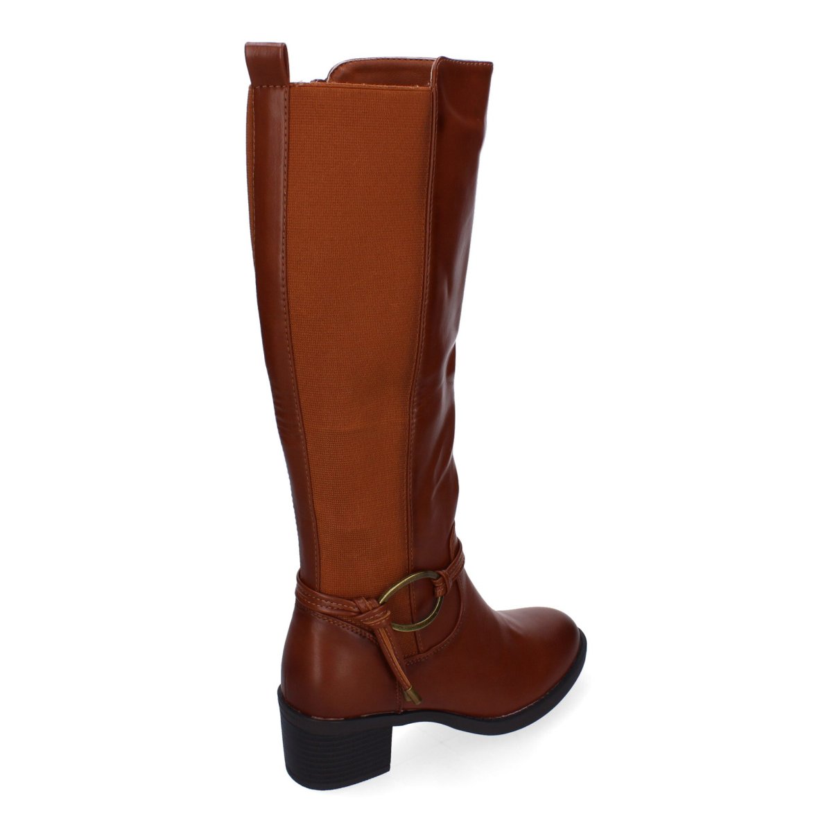 Botas altas elásticas detalle eslabón camel - Imagen 5