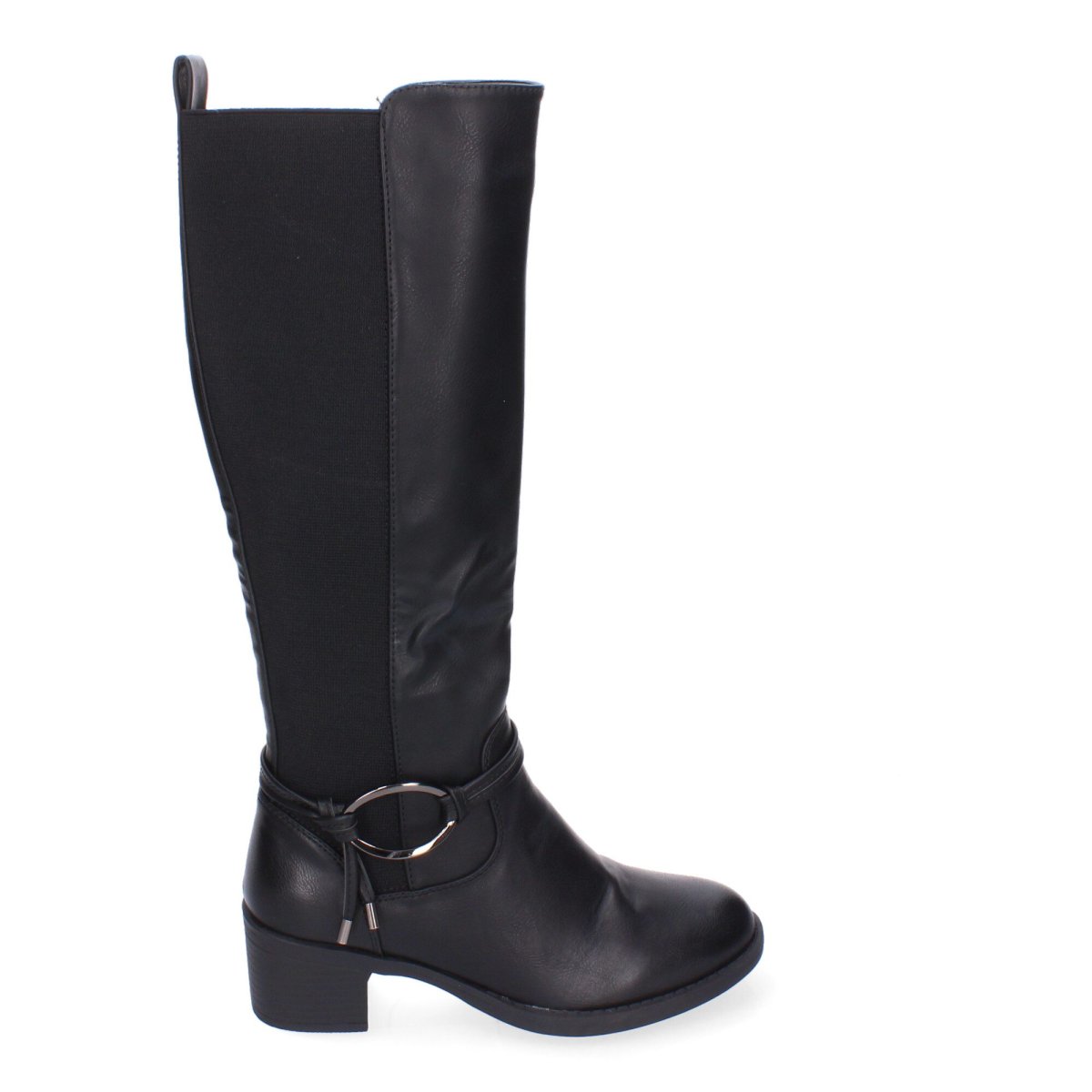 Botas con elástico en la caña y detalle de eslabón en el tobilo negro - Imagen 3