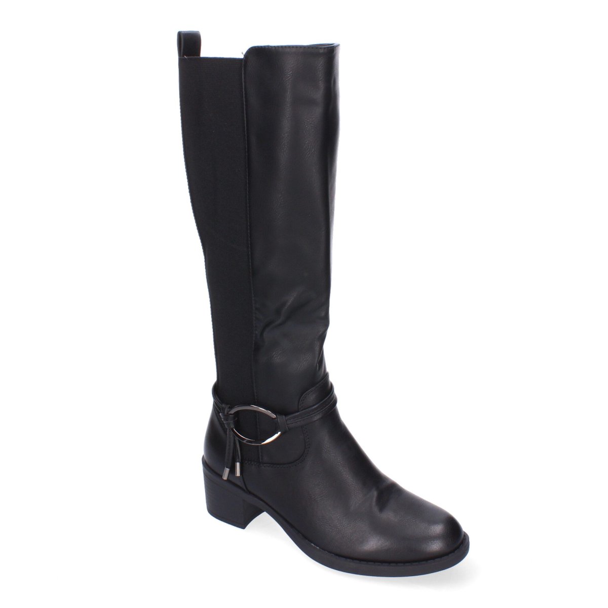 Botas con elástico en la caña y detalle de eslabón en el tobilo negro - Imagen 4