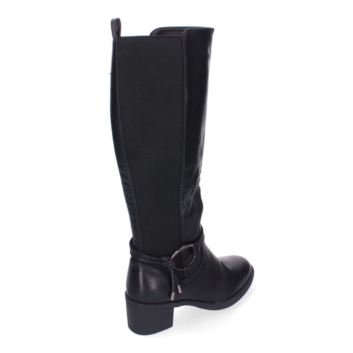 Botas con elástico en la caña y detalle de eslabón en el tobilo negro - Imagen 5