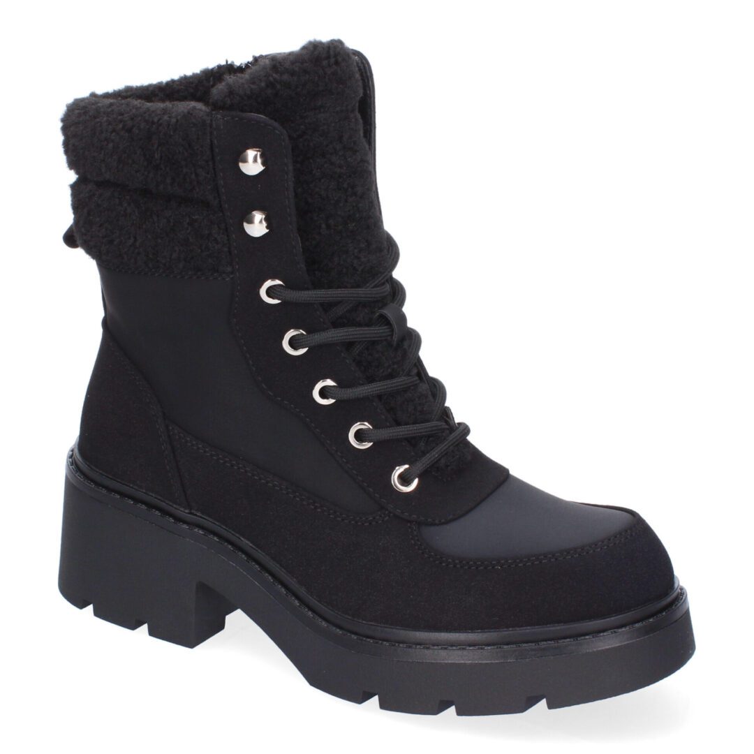 Botines de Tacón Negros Forrados Borreguillo - Imagen 4