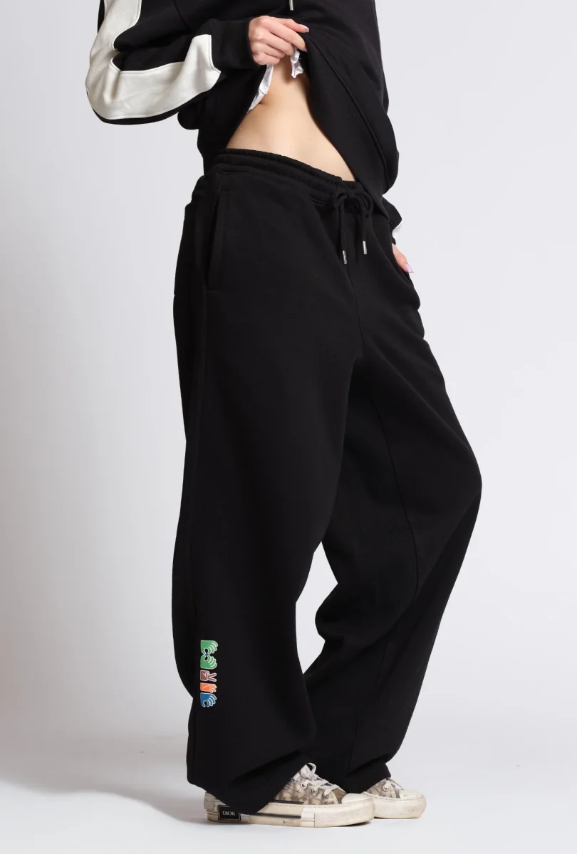 Black Onyx Wide Leg Jogger