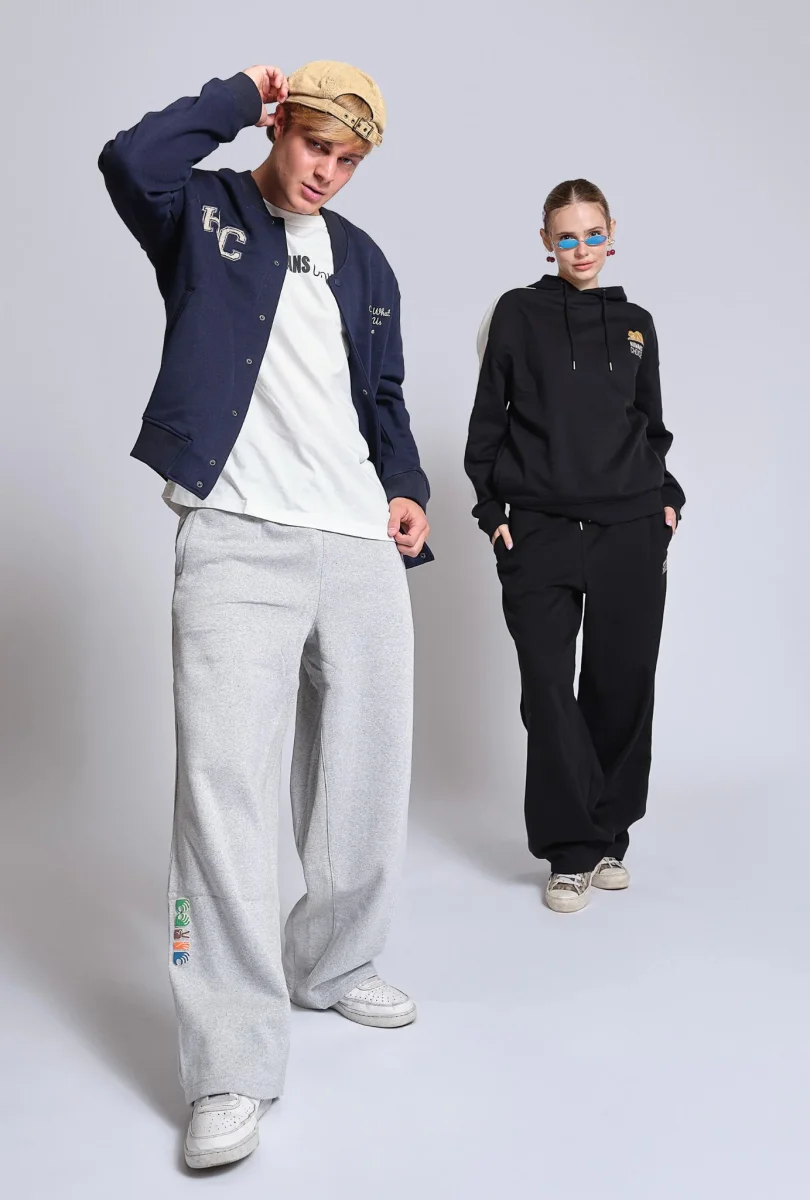 Ash Grey Wide Leg Jogger - Imagen 5
