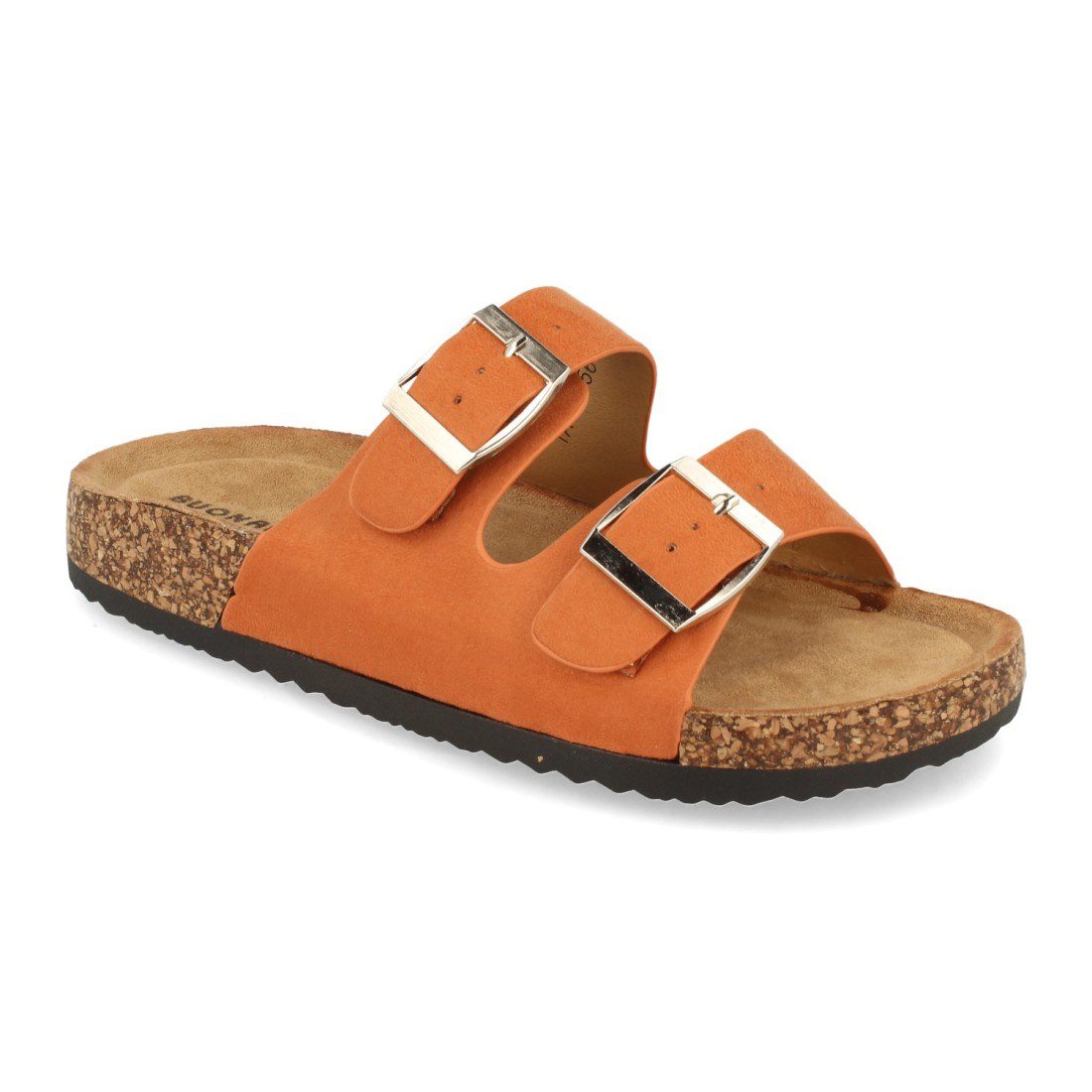 Sandalias doble hebilla naranja Buonarotti - Imagen 4