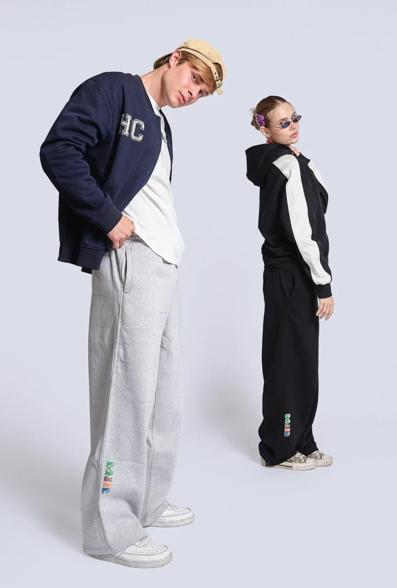 Ash Grey Wide Leg Jogger - Imagen 7