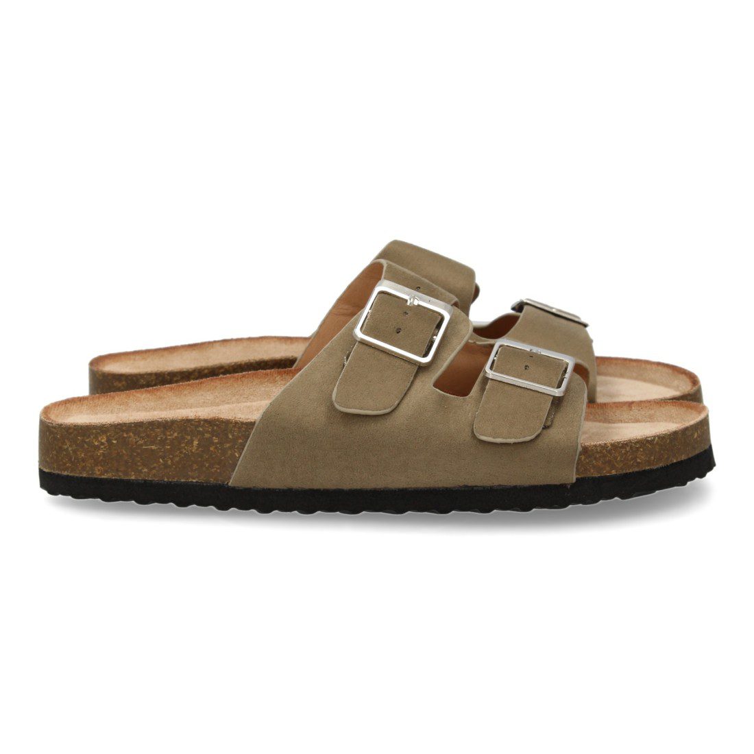 Sandalias de doble hebilla verde Buonarotti - Imagen 2