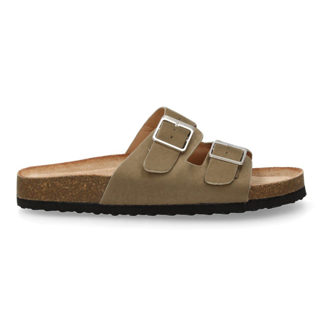 Sandalias de doble hebilla verde Buonarotti - Imagen 3