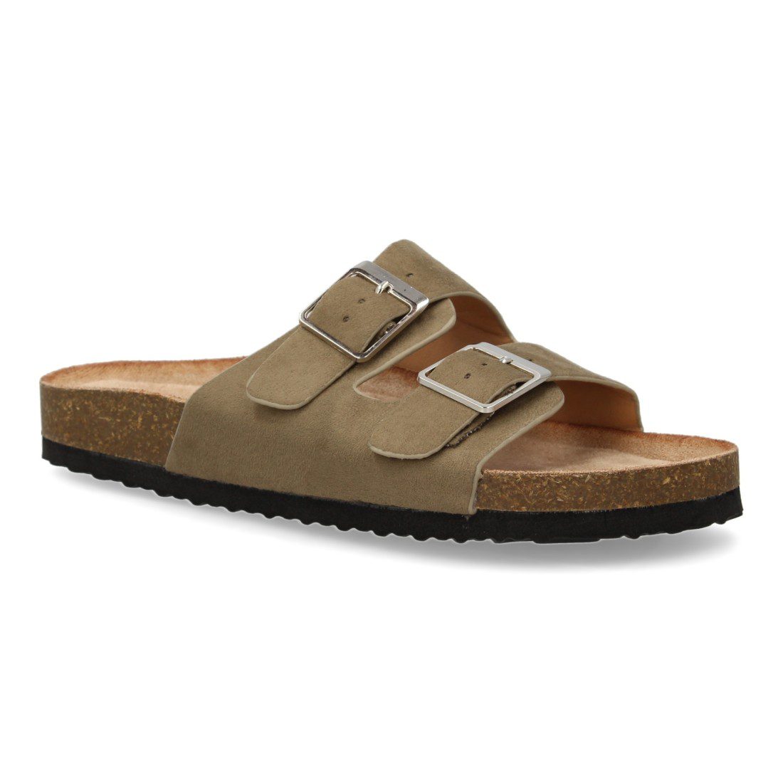 Sandalias de doble hebilla verde Buonarotti - Imagen 4