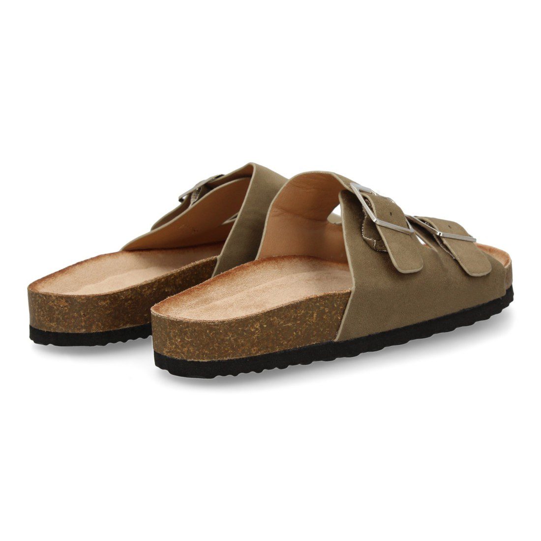 Sandalias de doble hebilla verde Buonarotti - Imagen 6
