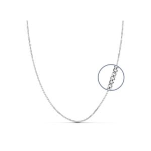 “PEEPER” cadena Oro blanco 18k