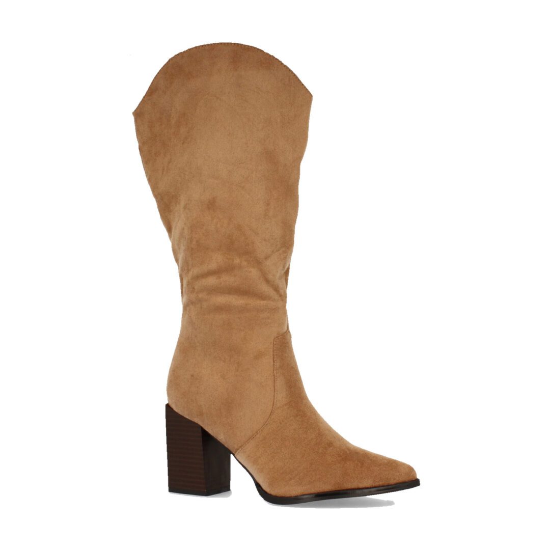 Bota cowboy cuadrada camel - Imagen 4